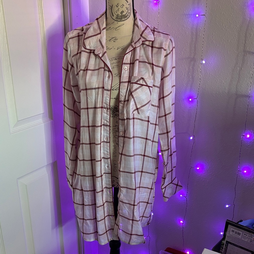 Plaid Button-Up Shirt